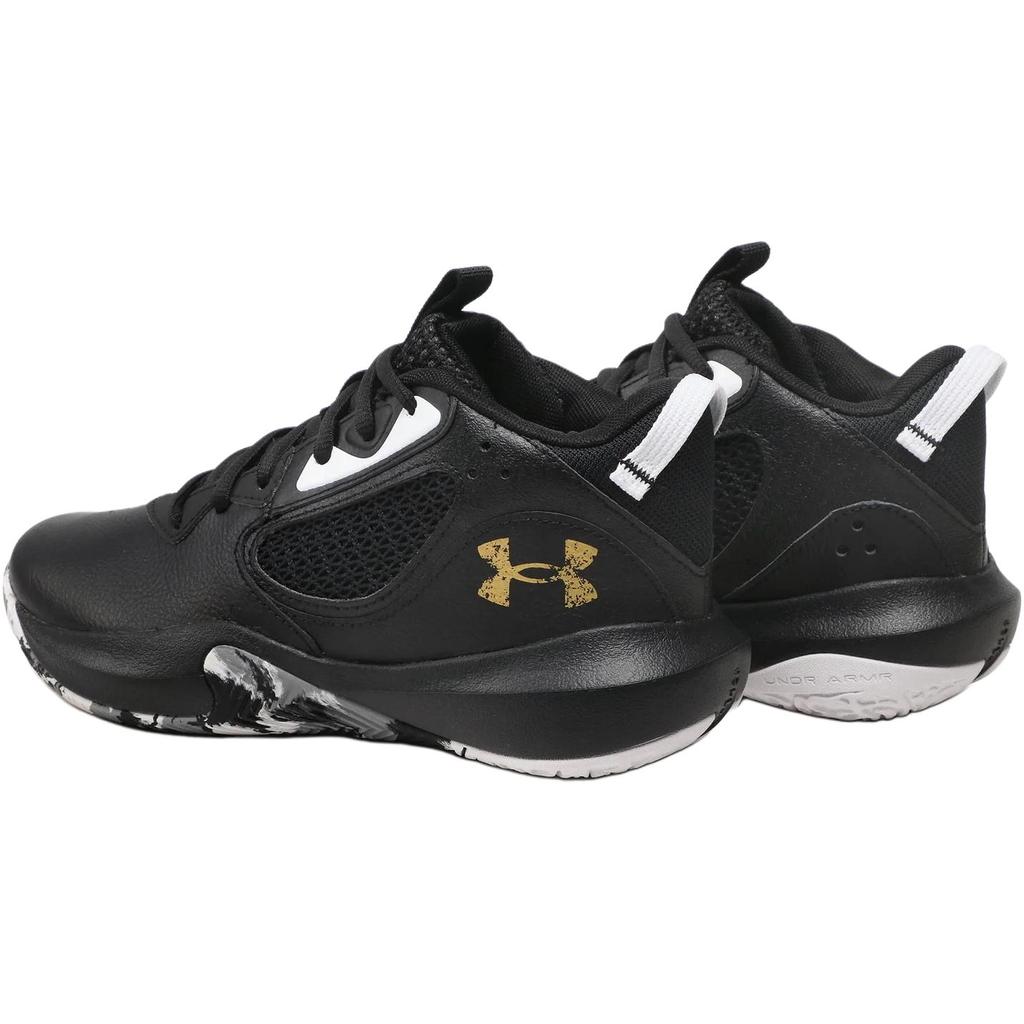 Under Armour Lockdown 6 GS Black Metallic Gold Kids Sneakers 3025617-003