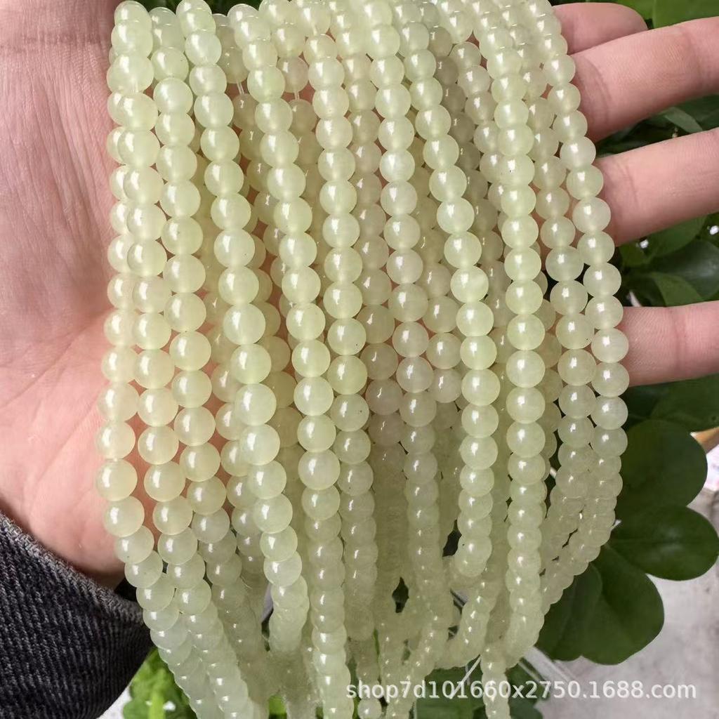 Cuentas Redondas de Jade Xiuyu Verde Claro Natural - Suministros Populares para Joyería DIY