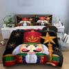 Nutcracker Soldier Design Set Bedding Duvet Cover Set Duvet Cover Pillowcases  (1*Duvet Cover 2*Pillowcases, without duvet insert)