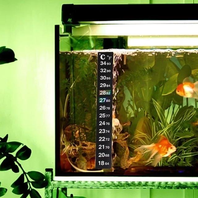 2pcs Stick-on Digital  Aquarium  Fish Tank Fridge Thermometer Sticker Temperature Temp Measurement Stickers