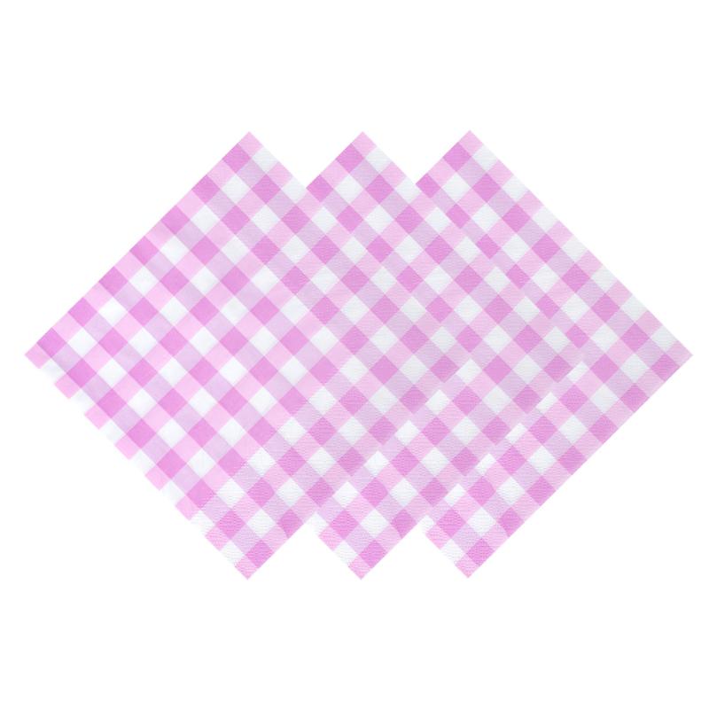 Colorful Gingham Disposable Paper Napkins Soft Absorbent 20 Counts for Picnic Bridal Shower Bachelorette Party Decor