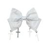 1PC Elegant Bows Hair Clip with Heart Crosses Design Soft Fabric Hairpin For Women Girls Daily Use