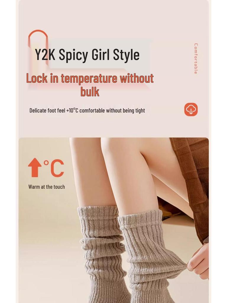 Women's Knitted Leg Warmers – Cozy Scrunch Style for Autumn and Winter, Knee and Ankle Coverage