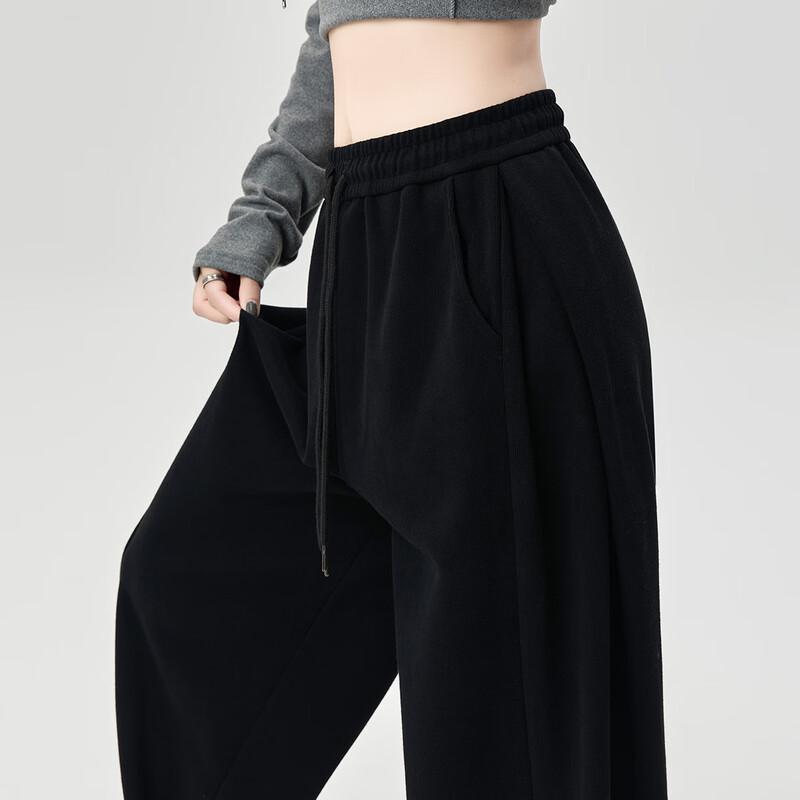 HSTYLE Damen Hochtaillierte Schlankmachende Drapey Lässige Jogginghose