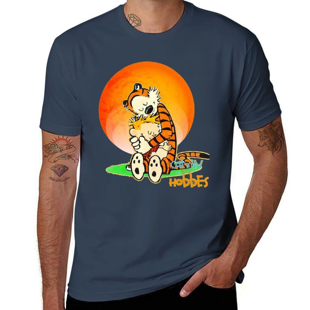 Calvin And Hobbes Tshirt Fitness Quick Dry Short Sleeve Top Tshirt