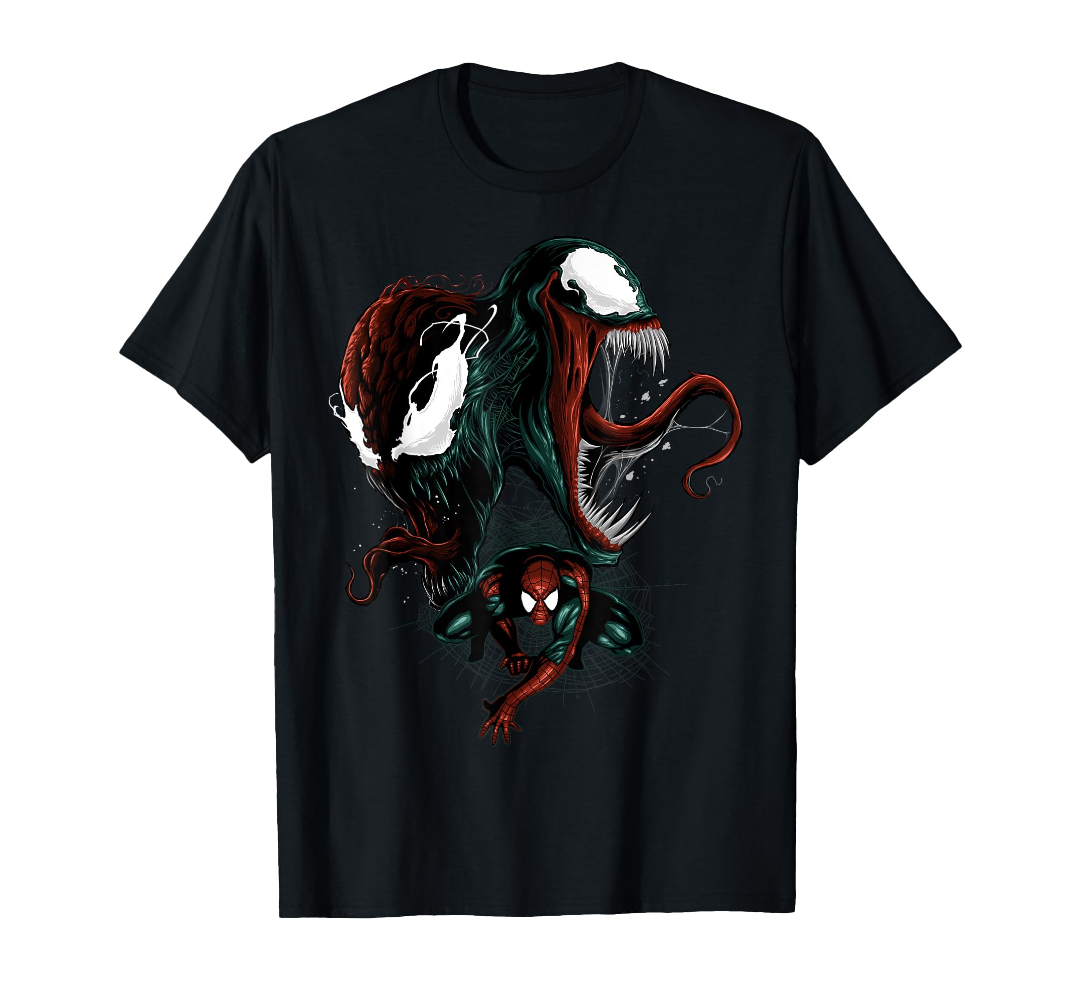 

Marvel Spider-Man Venom and Carnage Split Portrait T-Shirt