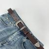 PU Leather Belt Vintage Carved Metal Buckle Design Belt for Men Women Hip Hop Style Fashion Accessories Suitable for Jeans Belt