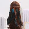 Intricate Beadwork Bohemian Tassel Headband Tribal Feather Hair Extensions  Music Festival Look