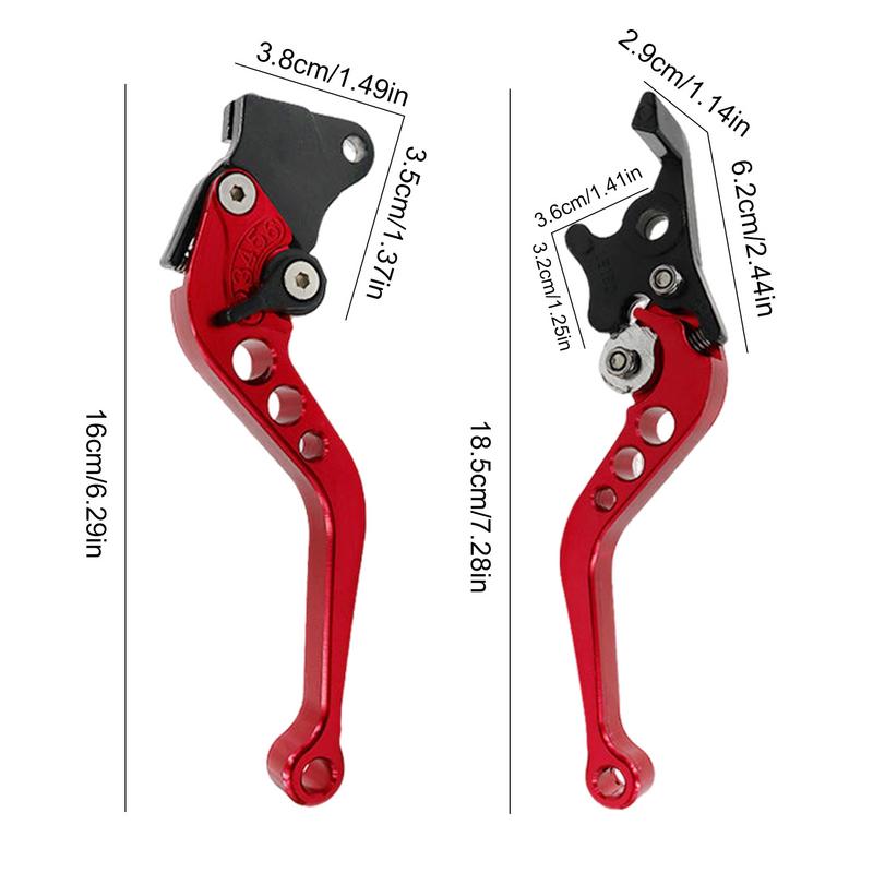 Motorcycle Clutch Levers 2pcs Aluminum Alloy Cylinder Clutch Lever Adjustable Rust-proof Motorbike Brake Lever Clear Shifting