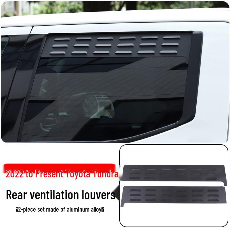 

Compatible with 07-25 Toyota Tundra Ventilation Rear Window Louvers Mosquito Net Privacy Shield.
