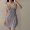 Spaghettistropp Blonder Nattkjole for Kvinner Mini Nattkjole Chemise Nattøy Vår Sommer Modal Hjemmekåpe Loungewear