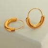 Yori Stainless Steel Geometric U-Shape Hoop Earrings 18K Gold PVD Plated Popular Daily Classy Waterproof Jewelry Accessory