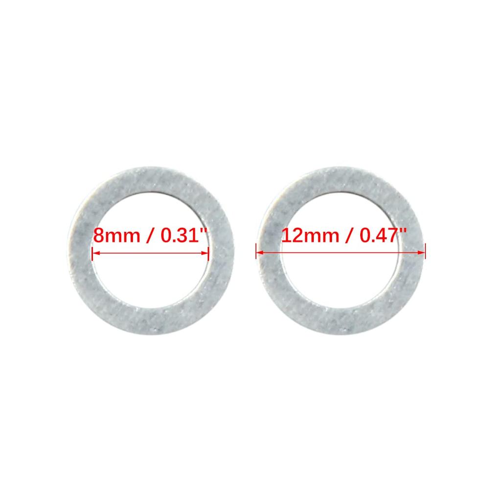 uxcell Engine Oil Washer Drain Plug Gasket for Automobiles, Inner