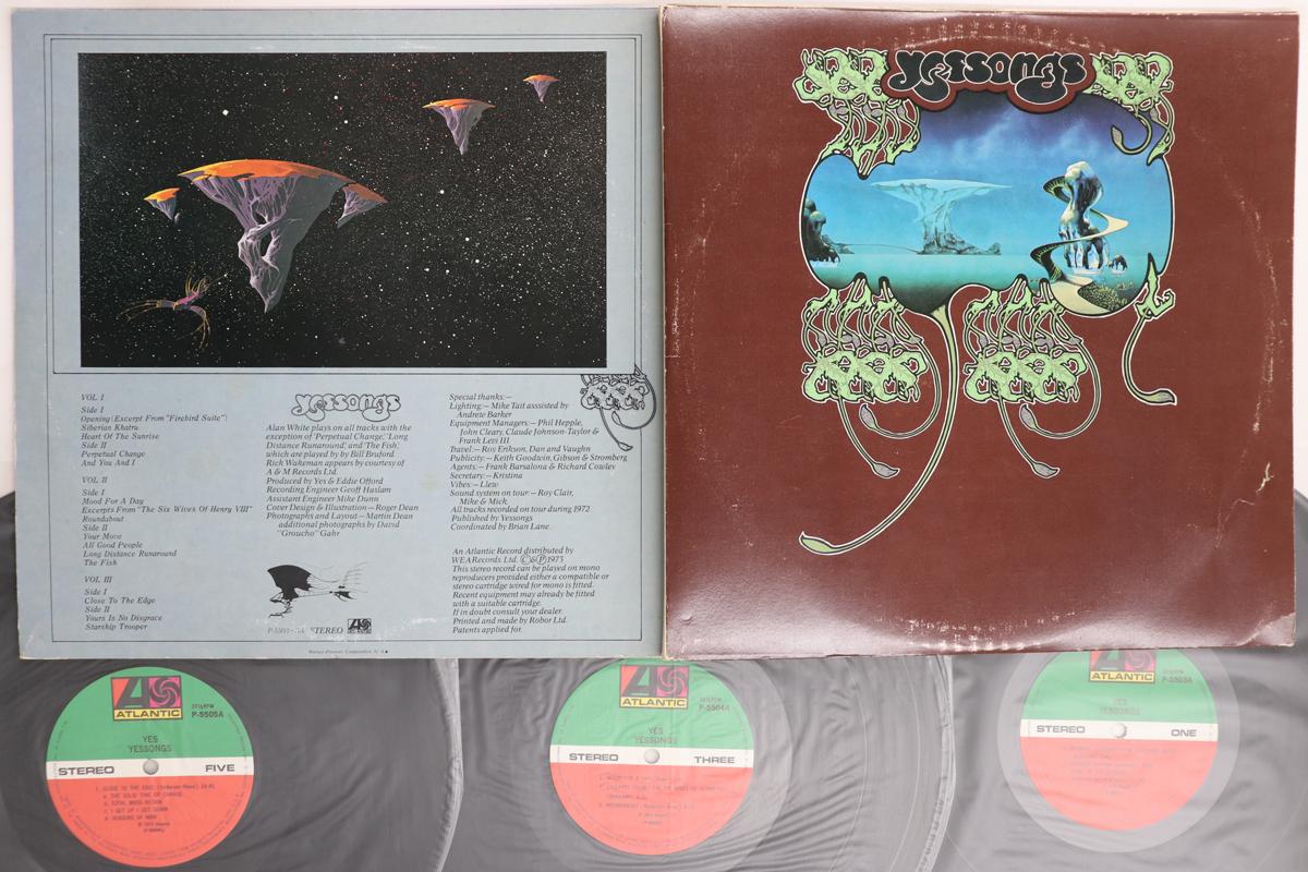 LP Record YES  Yessongs P55035 WARNER PIONEER 1975 Japan Rock Used