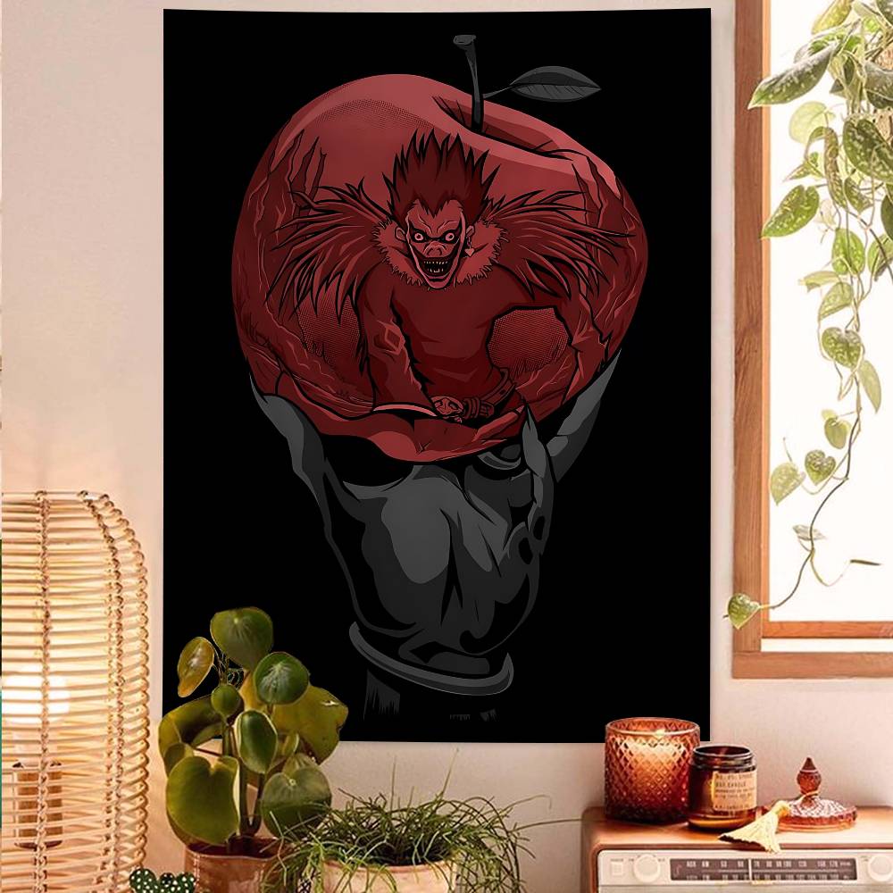 Death Note Full Character Collage Wall Tapestry  Light Yagami Art Edgy Room Decor for Psychological Thriller  Anime Fans