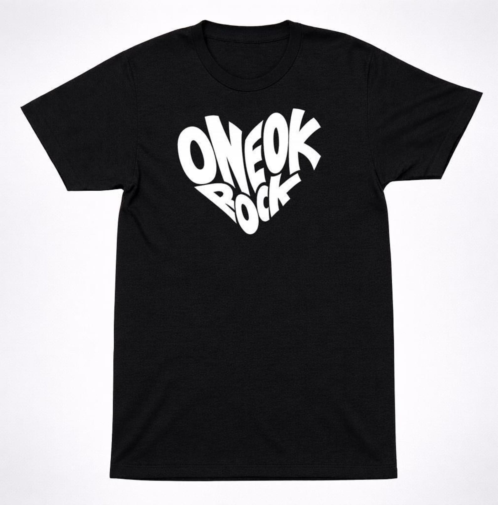 One Ok Rock Shirt: Black Graphic with Red White Skull Logo M