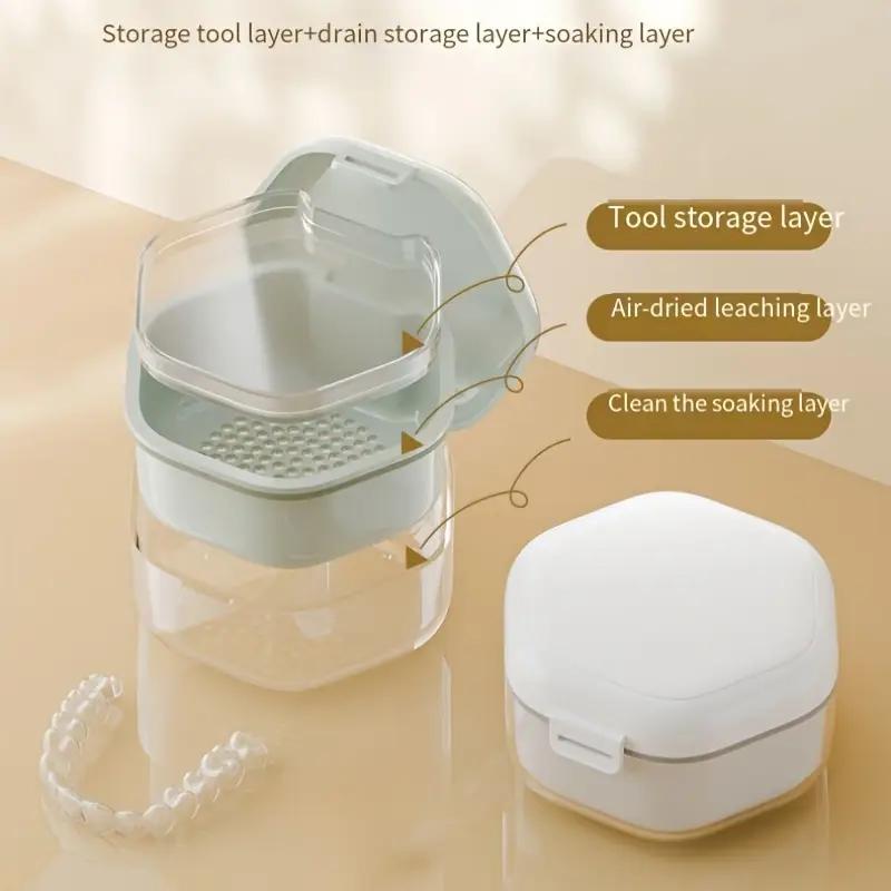 Orthodontic Braces Box Invisible Braces Dental Correction Retainer Storage Box Portable Box Denture Storage Cleaning Box