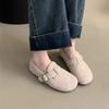 Fashion Street Style Women Warm Cotton Fur Shoes Fashion Shallow Slip On Shoes Comfort Outdoor Lazy Flats Shoes