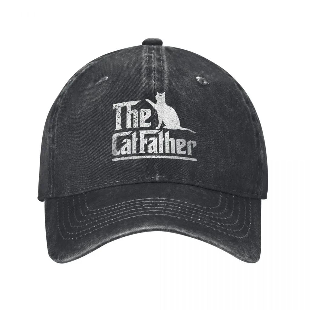 3D Cat Father demin Cap Breathable Design Mens Hats Baseball Cap Men