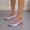Scarpe con tacco a zeppa, Pantofole casual chiuse a punta larga, Scarpe a punta tonda, Nuove scarpe da donna