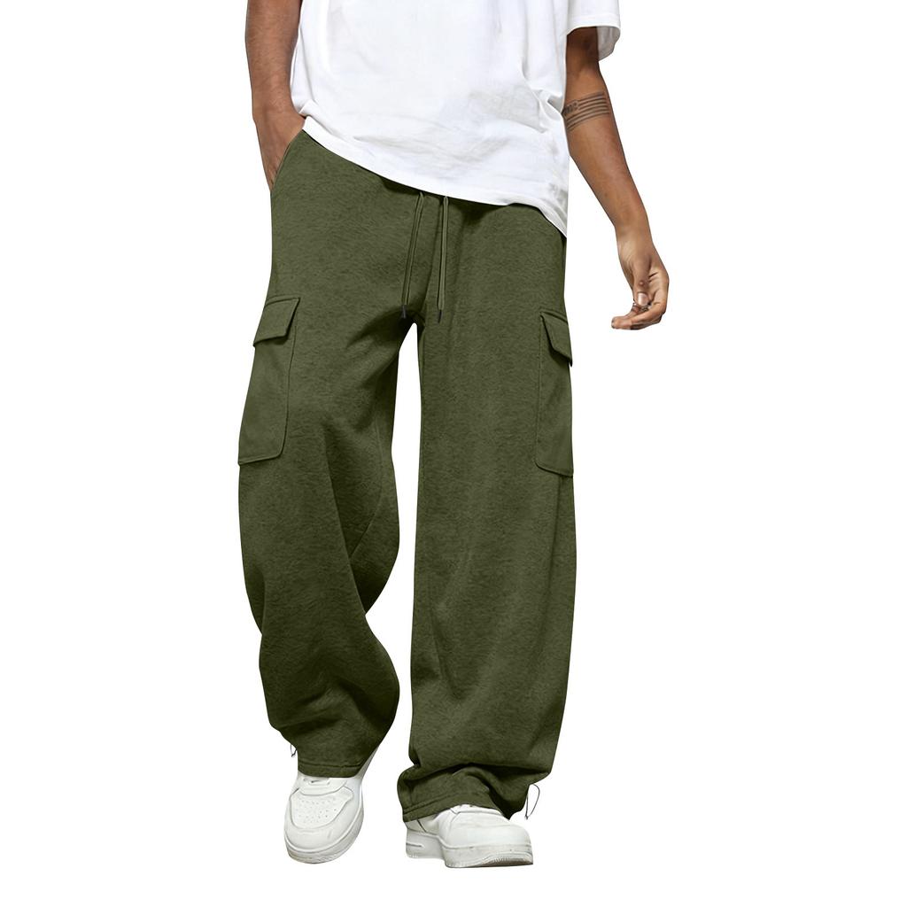 Men's Color Loose Wide Leg Sweatpants Men's Casual Fashion Sweatpants