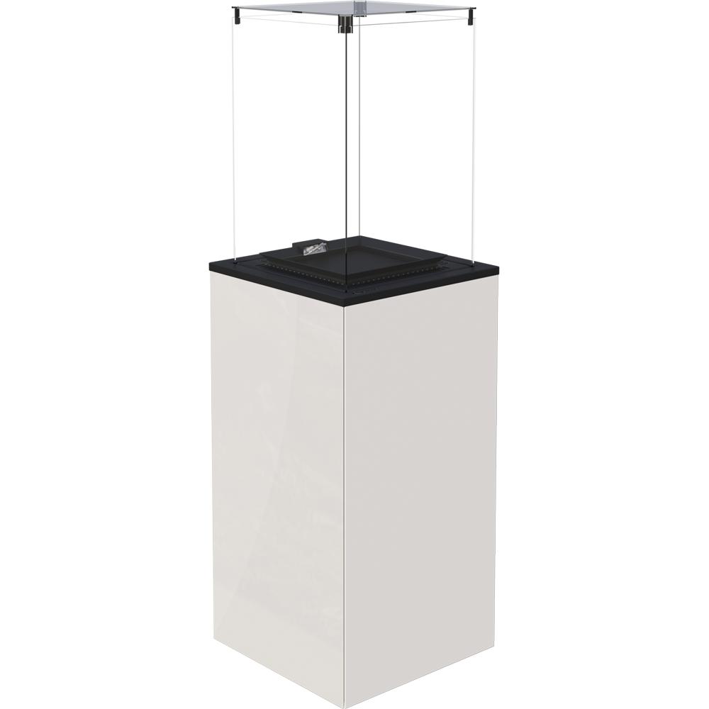 Patio gāzes sildītājs Patio Mini stikla panelis Balts manuāls 8,2 kW