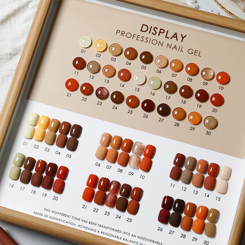 Caramel Milk Coffee Milk Tea Series Nail Polish Nail Polish Coffee Brown Light Therapy Nail Art