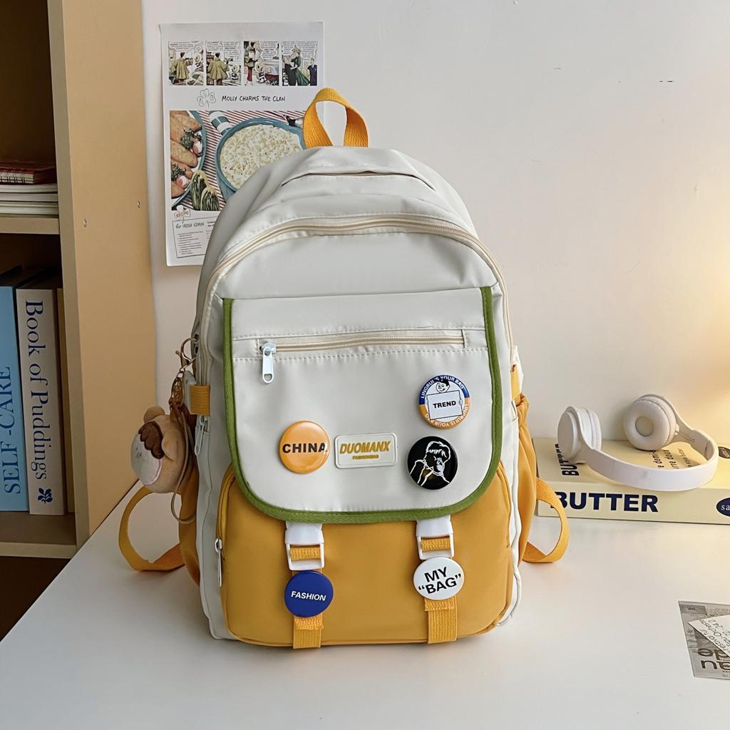 Schoolbag Large Capacity Sturdy Schoolbag 1011 New Middle and High School Students Backpack Leisure Class Commuter Backpack Female Wholesale