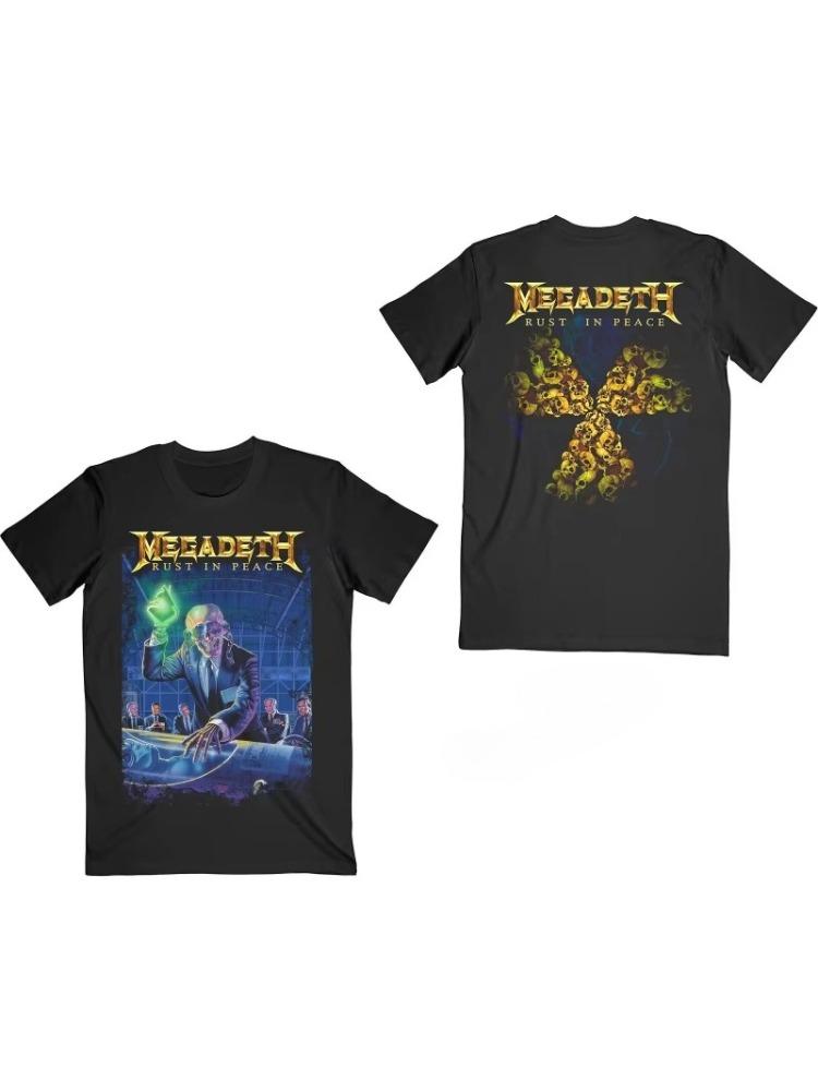 Summer 2026 Bestselling Legendary Band Megadeth Retro Casual Shortsleeved Tshirt Unisex Loose Breathable Top Y2k