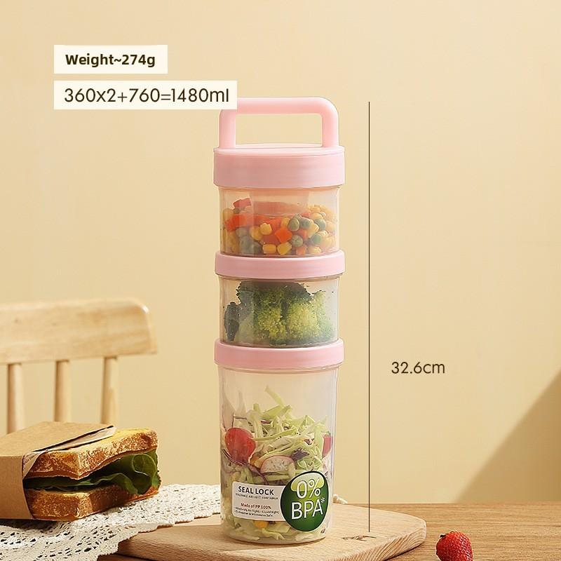 Portable Fruit Oatmeal Breakfast Cup With Spoon For Students And Office Use