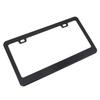 2-Hole License Plate Frame Stainless Steel Aluminum Alloy Black