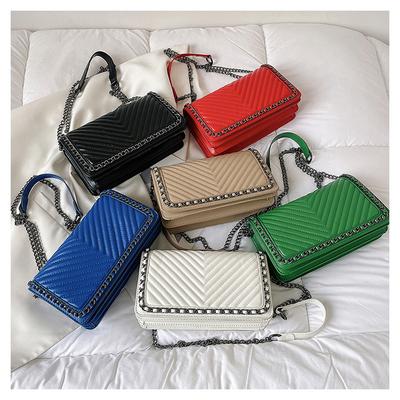 New Vintage Fashion Hundred Soft Premium Texture Quilted Bag - Women's Textured Chain Shoulder Crossbody Bag