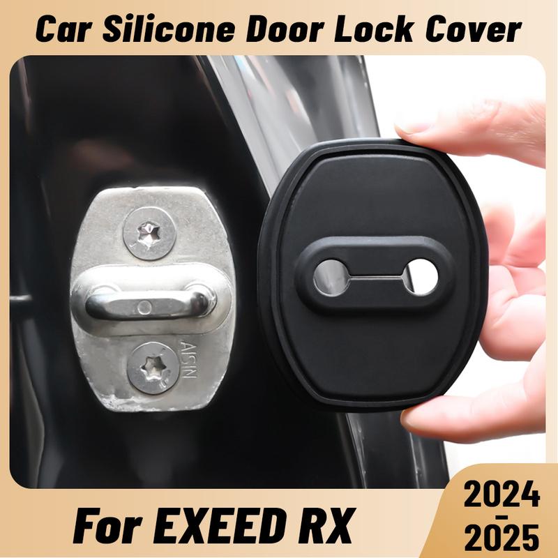 For EXEED RX 2024 Car Door Shock Absorber Door Lock Protector Silicone Auto Door Lock Latches Cover Accessories