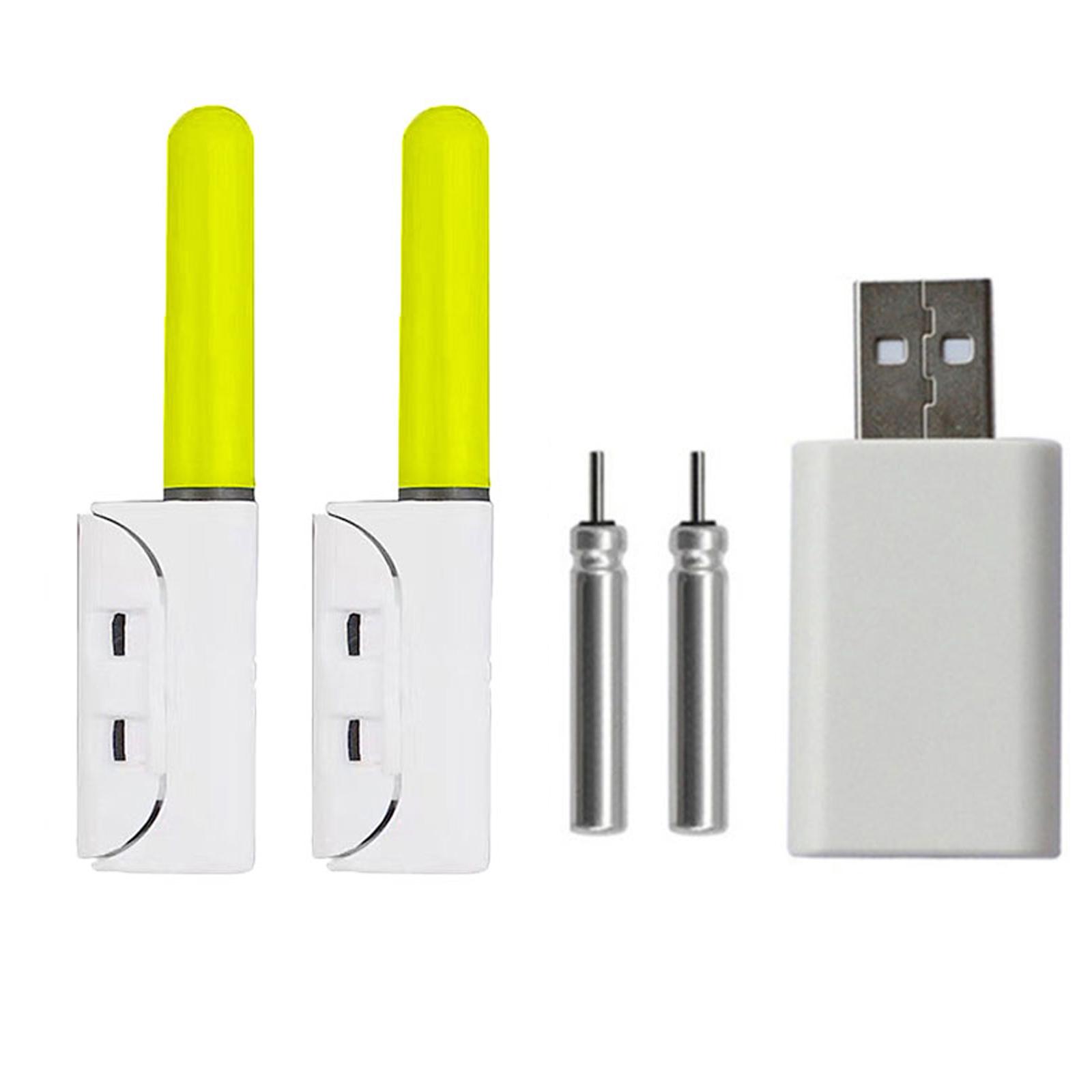 Светящаяся палочка для кончика удочки с зарядным устройством Светодиодная подсветка с зажимом на кончике удочки Водонепроницаемая светодиодная ночная подсветка для кончика удочки 2