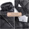 Troloman Unisex Mid-Length Hooded Padded Winter Jacket
