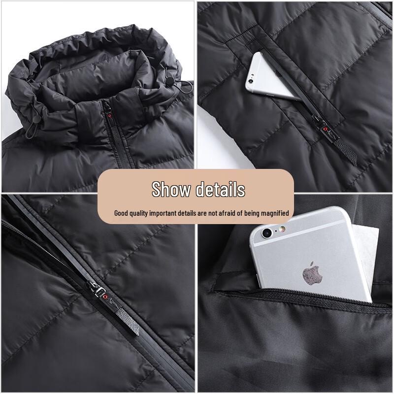 Troloman Unisex Mid-Length Hooded Padded Winter Jacket