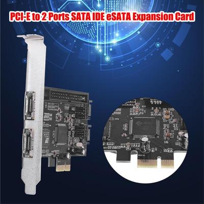 PCI Express Expansion Card PCI-E PCIe To 2 eSATA SATA IDE Adapter RAID Cards Support Ultra ATA 133 Hard Drive