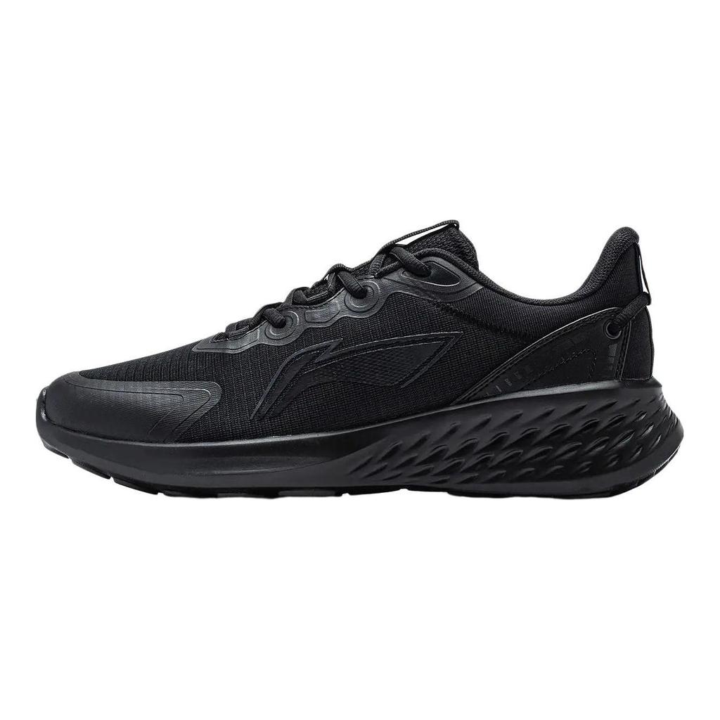 Li Ning Soft Slip Resistant Abrasion Resistant Low top Running Shoes Men's Black ARST047-5