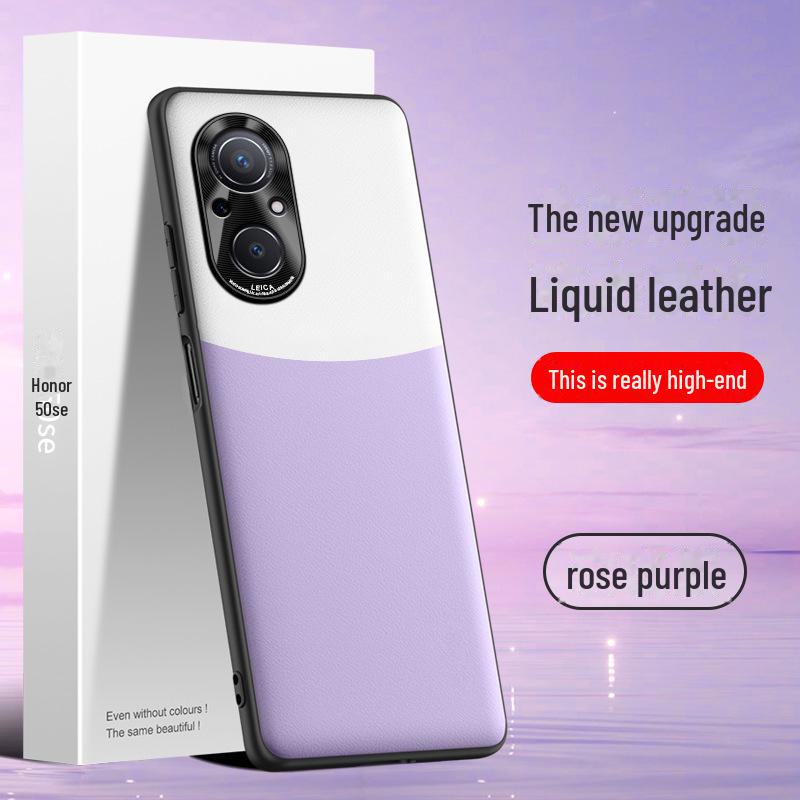 Capa de Couro Líquido Honor 50se: Capa Protetora Anti-queda e Anti-incrustante