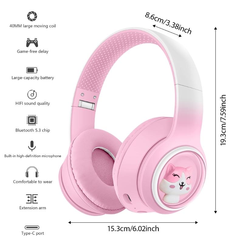 Wireless Headset Sports Bluetooth-compatible Headset Foldable Noise Canceling Headset for Travel Office Cellphone PC