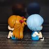 Theeva 10Cm Anime Evangelion Ayanami Rei Figure Souryuu Asuka Langley Look Up  Sitting Model Toy Doll Aciton Figure Pvc Ornament