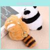 Wendbarer Panda-Plüschtier-Schlüsselanhänger aus kurzem Plüschmaterial für Geschenke