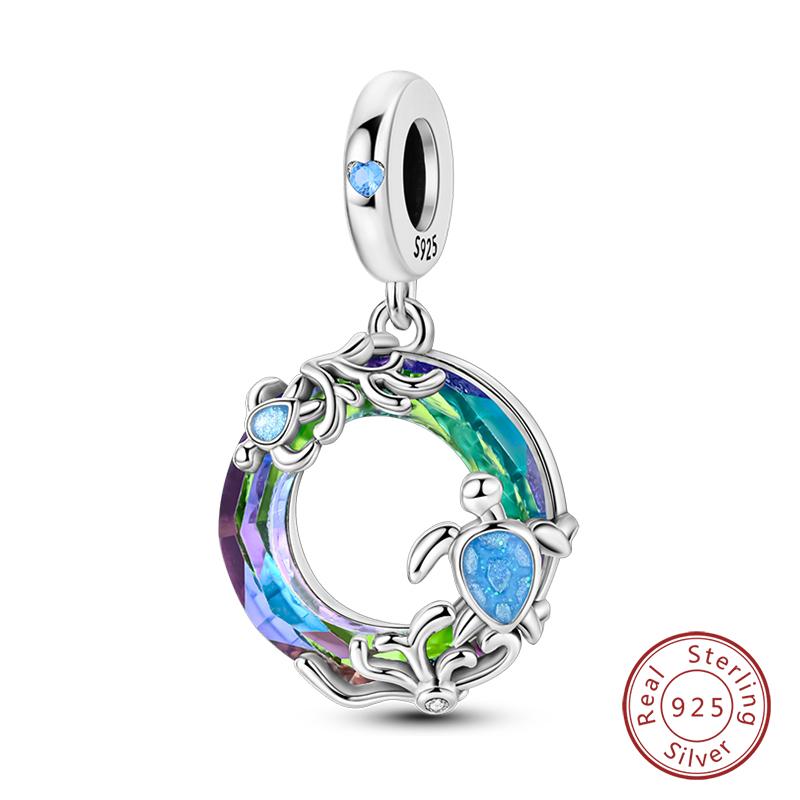 New Copper Ocean Series Mermaids Shell Charms Beads Fit Qikaola Original Bracelets Fine Birthday Diy Jewelry