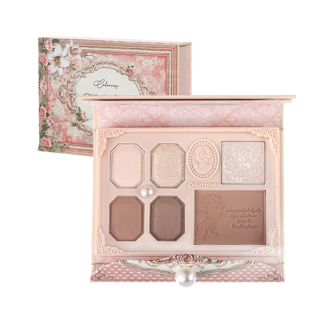 COLORROSE Queen's Cameo Mini Multi Palette (01 Mary) 6 colors 11g Eyeshadow Blush Highlighter