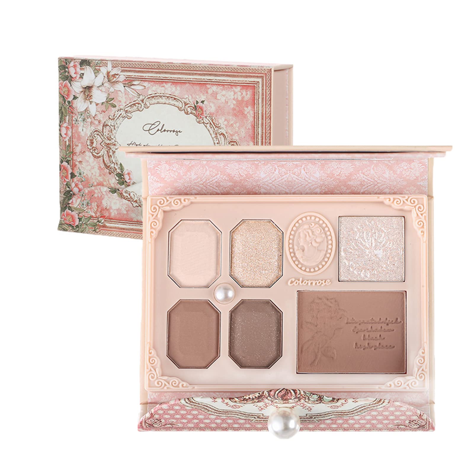 

COLORROSE Cameo Mini 6 Highlight Queen s Multi-Palette (01 Mary) Shades, 11g, Eyeshadow, Cheek,