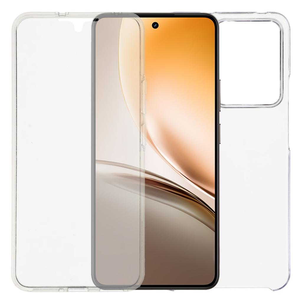 For Realme 14 5G Case TPU Frame Clear Acrylic Back Phone Cover with PET Film