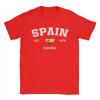 Spain Heart T-Shirt Beach  Pure Cotton T-Shirts For Adult Hippie Loose Tshirt Short-Sleeve Awesome Top Tees