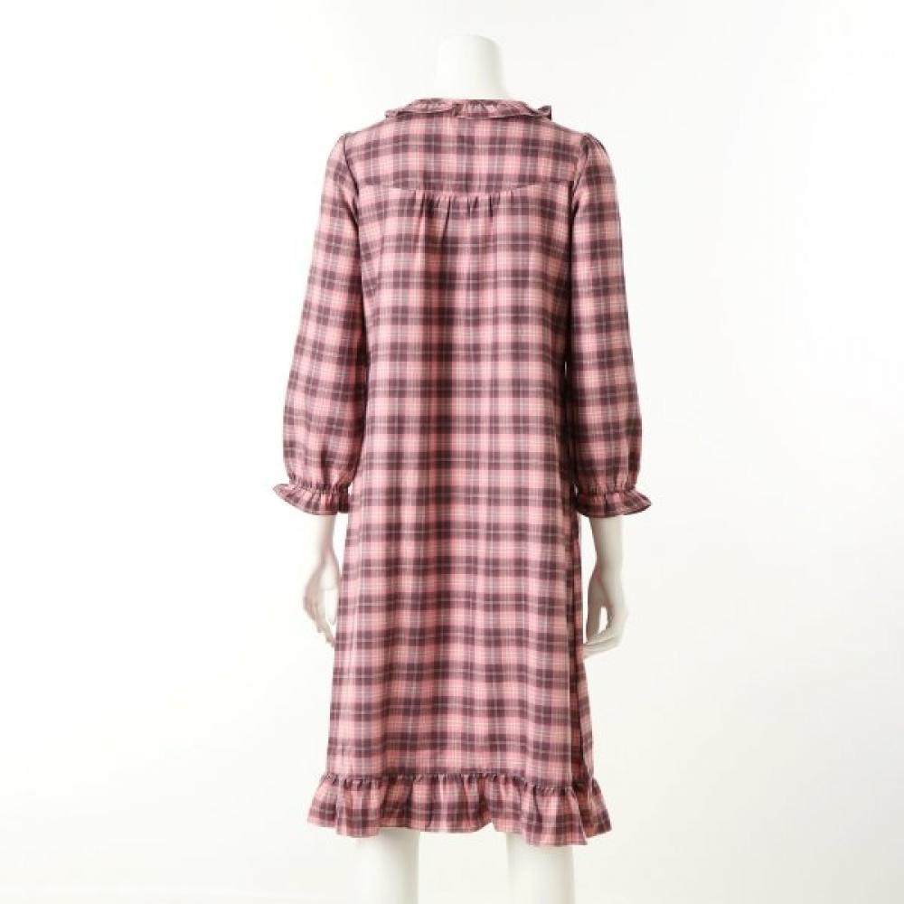 Venus Warm Check Pattern Winter Dress Pajamas Vgnw204