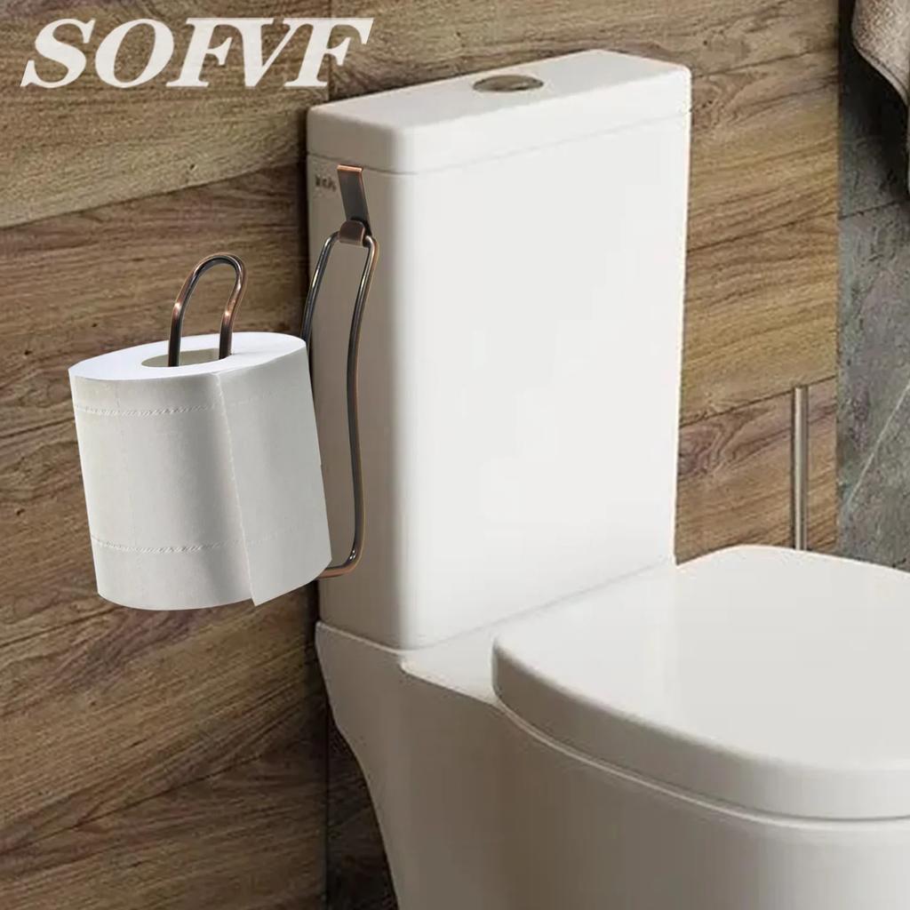 Toilettenpapierhalter - Einfach zu installierende Wandmontage für Badezimmer-Toilettenpapierrollenhalter, platzsparend, Design ohne Bohren
