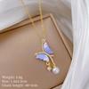 Multi-Element Style Copper Micro-Inlaid Necklace Combination Female Real Gold Electroplated Exquisite Collarbone Chain